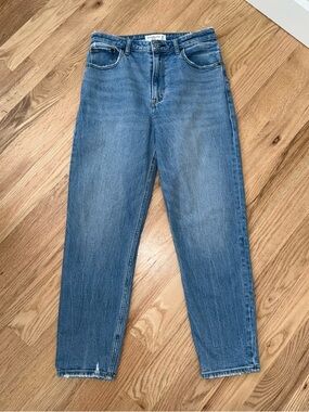 Abercrombie & Fitch The Mom High Rise Jeans Medium Wash Size 6 Curve Love